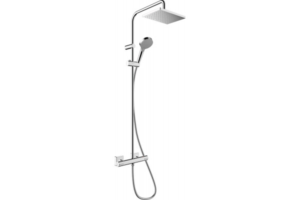 Душевая стойка Hansgrohe Vernis Shape 26319000 Showerpipe 230 1jet Green с термостатом, хром