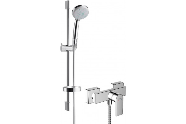 Смеситель для душа Hansgrohe Vernis Shape 71650000 + Душевой гарнитур Hansgrohe Croma 100 Vario 27772000 Unica'C