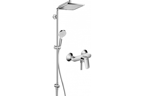 Душевая стойка Hansgrohe Crometta 27289000 + Смеситель для душа Hansgrohe Logis 71600000
