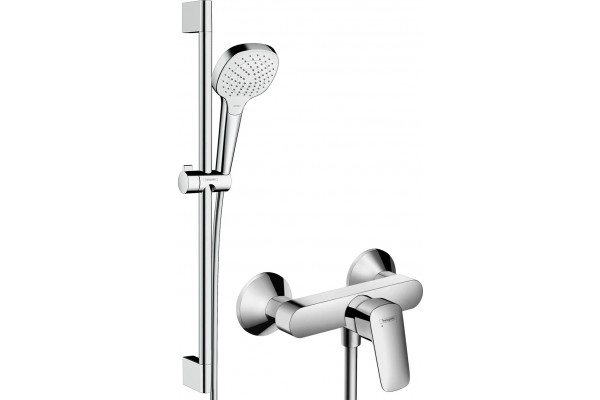Смеситель для душа Hansgrohe Logis 71600000 + Душевой гарнитур Hansgrohe Croma Select E Vario 26582400