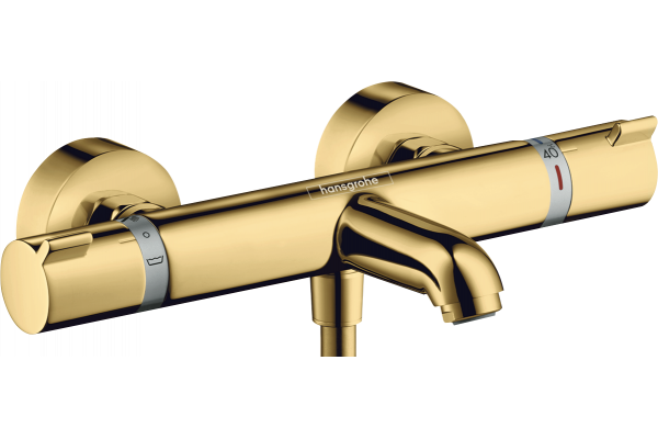 Термостатический смеситель Hansgrohe Ecostat Comfort 13114990 для ванны с душем, полированное золото