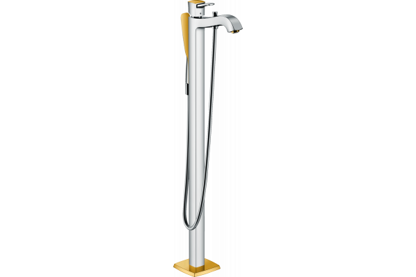 Напольный смеситель для ванны с душем Hansgrohe Metropol Classic 31445090 хром - золото
