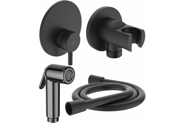 Гигиенический душ Ideal Standard BD651XG со смесителем, С ВНУТРЕННЕЙ ЧАСТЬЮ, матовый черный