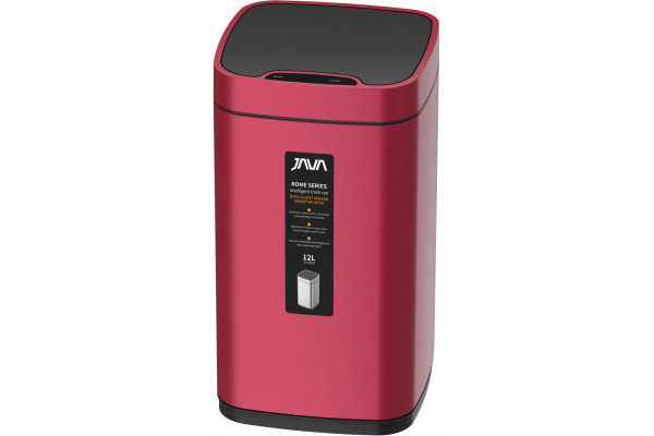 Мусорное ведро Java S-883-12R 12 л, малиновое
