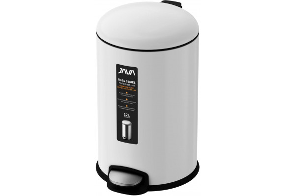 Мусорное ведро Java S-885-12W 12 л, белое