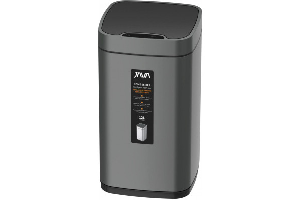 Мусорное ведро Java S-883-12Q 12 л, графит