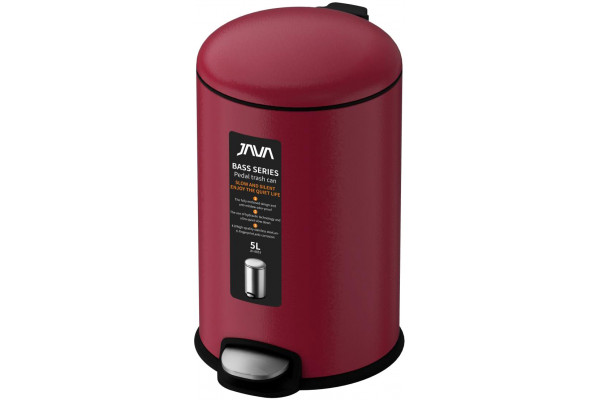 Мусорное ведро Java S-885-5R 5 л, малиновое
