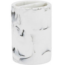 Стакан Kassatex Arabesco white/black, для зубных щеток
