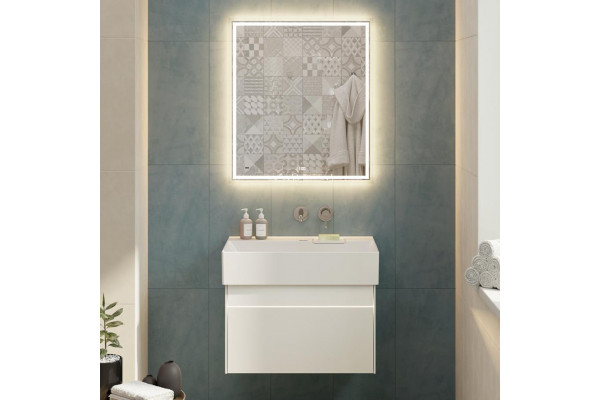 Мебель для ванной Kerama Marazzi Logica 70, подвесная, белоснежная, без отверстий под смеситель