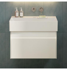 Тумба с раковиной Kerama Marazzi Logica 70, подвесная, белоснежная, без отверстий под смеситель