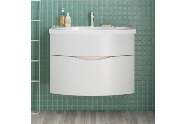 Тумба с раковиной Kerama Marazzi Riva 80 подвесная, белая матовая