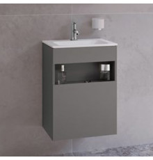 Тумба с раковиной Keuco Stageline 32822 46 см, R, инокс матовый