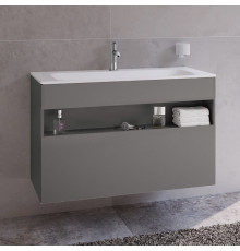 Тумба с раковиной Keuco Stageline 32872 100 см, инокс матовый