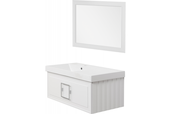 Мебель для ванной La Fenice Cubo 90 L белая