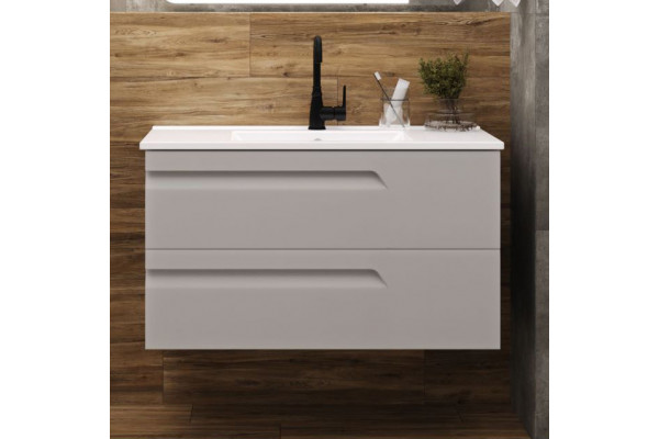 Тумба с раковиной Laparet Atlas 100 кашемир матовый