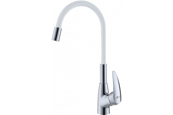 Смеситель для кухни Lemark Linara LM0415C-White с гибким изливом