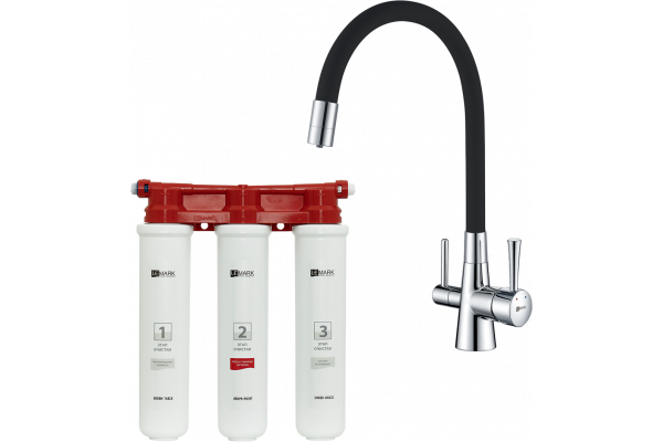 Смеситель для кухни Lemark Comfort LM3075C085 с гибким изливом, с фильтром