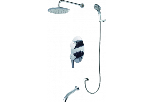 Душевой комплект Lemark Atlantiss LM3222C С ВНУТРЕННЕЙ ЧАСТЬЮ