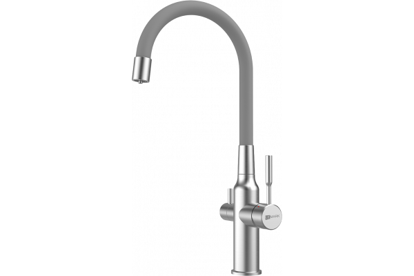 Смеситель для кухни Lemark Expert LM5083S-Gray сталь, серый