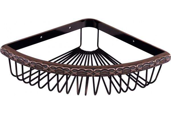 Полка Lemark Jasmine LM6681ORB для душа, угловая, черная бронза