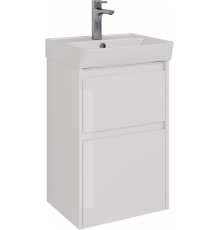 Тумба с раковиной Lemark Combi 45, белая глянцевая