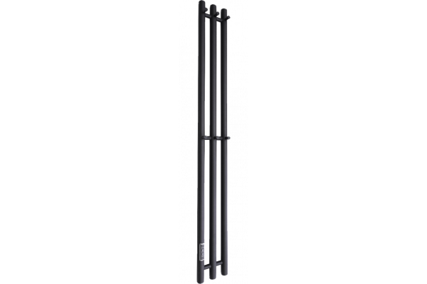 Полотенцесушитель электрический Маргроид Inaro 120х12 L, с крючками, черный матовый