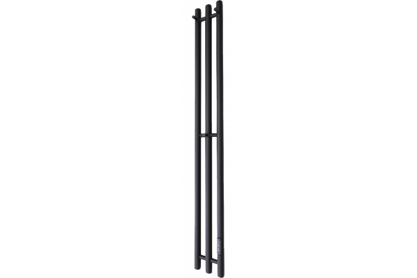 Полотенцесушитель электрический Маргроид Inaro 120х12 R с крючками, черный матовый