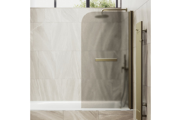 Шторка на ванну Maybahglass MGV-778-2 60x140, профиль бронза, стекло матовая бронза