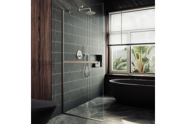 Душевая перегородка Maybahglass MGD-720-5у 69 см, профиль матовый хром, стекло прозрачное