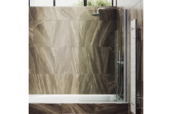 Шторка на ванну Maybahglass MGV-598-5 60x140, профиль матовый хром, стекло прозрачное