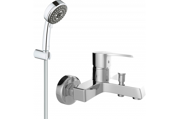 Смеситель для ванны с душем MEGA Sun MG-SUN01 + Душевой гарнитур Grohe Vitalio Comfort 26176000 хром