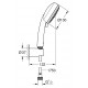 Смеситель для ванны с душем MEGA Sun MG-SUN01 + Душевой гарнитур Grohe Vitalio Comfort 26176000 хром