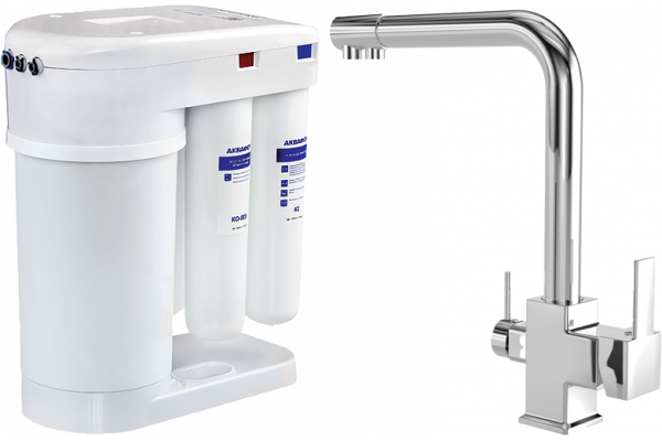 Смеситель для кухни MEGA Life MG-TK06 + Аквафор DWM-101S Морион