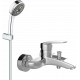 Смеситель для ванны с душем MEGA Mercan MG-SER103 + Душевой гарнитур Grohe Vitalio Comfort 26176000 хром