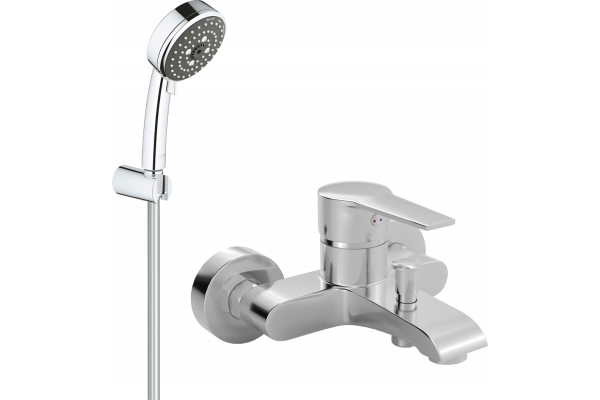 Смеситель для ванны с душем MEGA Snow MG-SH01 + Душевой гарнитур Grohe Vitalio Comfort 26176000 хром