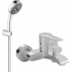 Смеситель для ванны с душем MEGA Snow MG-SH01 + Душевой гарнитур Grohe Vitalio Comfort 26176000 хром