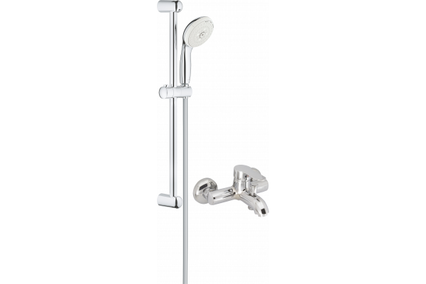 Смеситель для ванны с душем MEGA City MG-ZRV103 + Душевой гарнитур Grohe Tempesta New 27794001