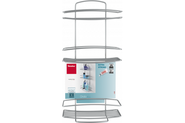 Полка Metaltex Onda 46.00.33 3-ярусная, серебро
