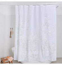 Штора для ванной Moroshka Fleur 943-301-01 белая
