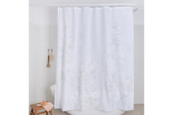 Штора для ванной Moroshka Fleur 943-301-01 белая