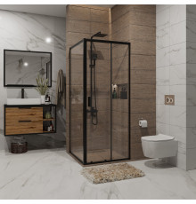 Душевой уголок Niagara Nova NG-82-8AB-A100B 80x100, прямоугольный, черный