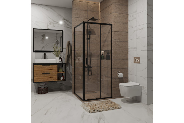 Душевой уголок Niagara Nova NG-82-8AB-A100B 80x100, прямоугольный, черный