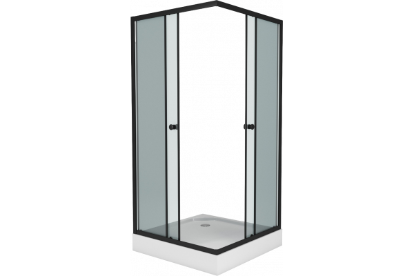 Душевой уголок Niagara Eco NG-010-14QT, 100х100 см, стекло тонированное, с поддоном