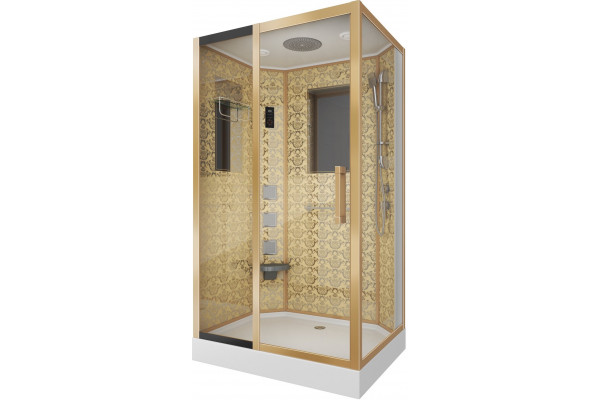 Душевая кабина Niagara Luxe 7711GL золото, с сиденьем