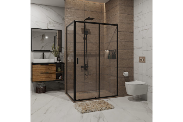 Душевой уголок Niagara Nova NG-82-13AB-A100B 130x100, прямоугольный, черный