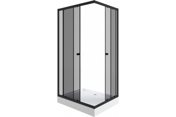 Душевой уголок Niagara Eco NG-018-14QT, 100х80 см, стекло тонированное, с поддоном