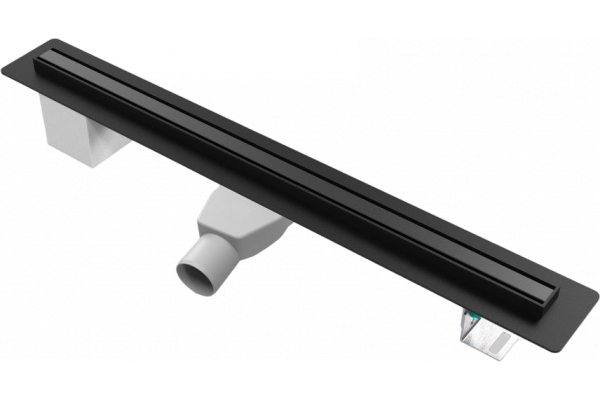 Душевой трап (лоток) Paini Slim Line 70 см, D50, черный матовый