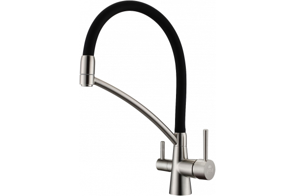 Смеситель для кухни Paulmark Siegen Si213111-NI, с гибким изливом