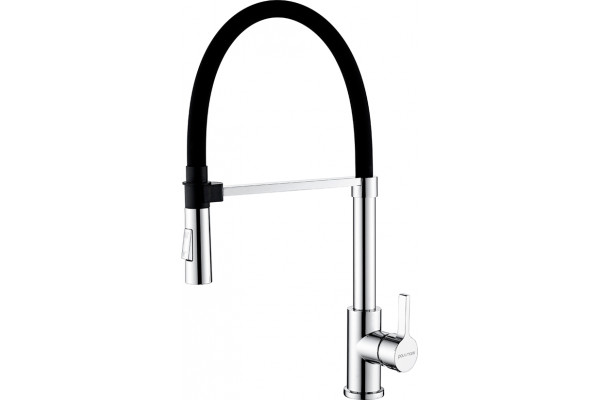Смеситель для кухни Paulmark Halt Ha214021-CR, хром, с гибким изливом