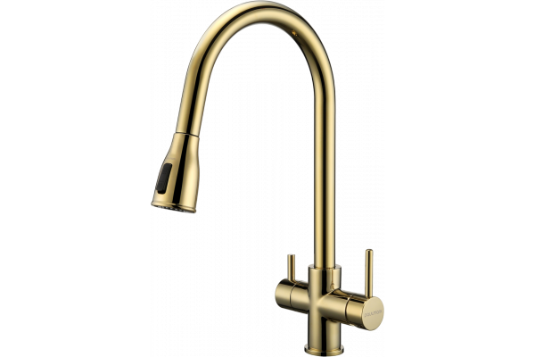 Смеситель для кухни Paulmark Lange 214212-G, золото